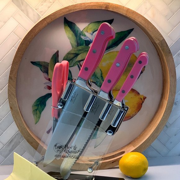 Barbie-pink Seven-piece Kitchen cutlery set from Hen & Rooster-New in Box - Picture 3 of 12